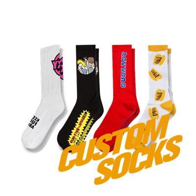 China QUICK DRY Bamboo Men's Socks Design & Mockup Cotton Crew Sock Manufacturer Free Custom Logo Socks for sale