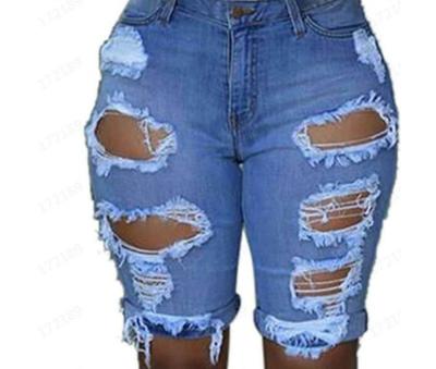 China Breathable Hot Selling Women Denim Shorts Pants Fashion Ladies Trousers Ripped Jeans for sale