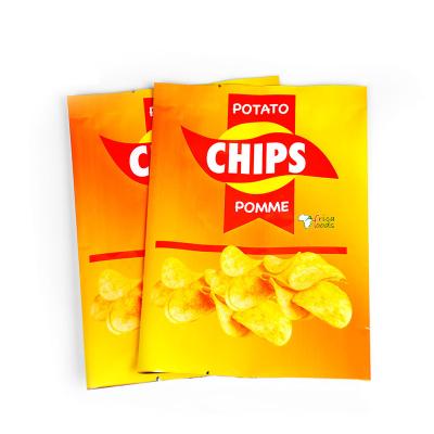 China Disposable Plastic Packaging Food Grade Small Three Side Seal Bag For Potato Chips / Seaweed Crisps Back Seal Food Plastic Aluminum Foil for sale