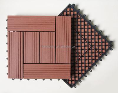 China anti-water 30x30cm outdoor WPC terrace tiles wpc decking tiles easy assemble tiles for sale