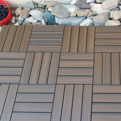 China WPC wood plastic composite decking tiles/floor decking wpc tiles sell best! 300x300mm 400x400mm wood plastic composite WPC decking / flooring decking tiles wpc tiles for sale