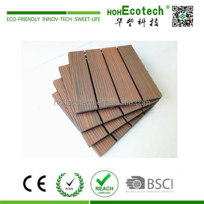 China Low Maintenance Terrace Mix Color Covered Wood Plastic Composite Decking Tile for sale