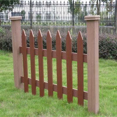 China Wood Easily Assembled WPC Garden Fence Panel Plastic Composite Fence for sale