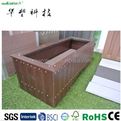 China Outdoor Cheap Price Wooden Plastic Flower Pot (Various Sizes) for sale