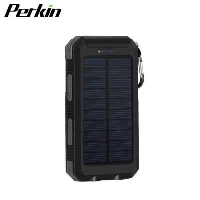 China 2018 Solar Charging Large Capacity Wireless Charger Power Bank With Bring Two Big Lights 10000mah for sale