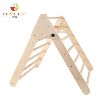 China 3 Years+ Montessori Large Triangle Climbing Foldable Wooden Frame in Natural W01F043 for sale