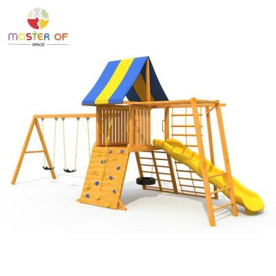 China 3 Years+ Small Yards Wooden Kids Climbers Play Structures W01D180 for sale