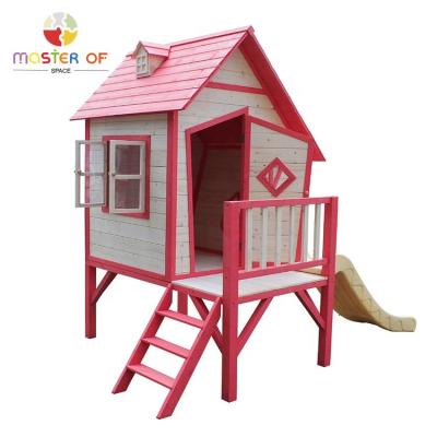 China ECO-FRIENDLY outdoor backyard wooden playhouse for sale W01D081 for sale