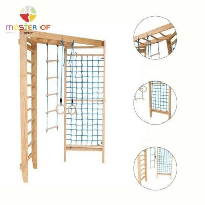 China 3 Years+ Gymnastics Playground Stall Bars Wooden Swedish Ladder Gym For Kids W01D170 for sale