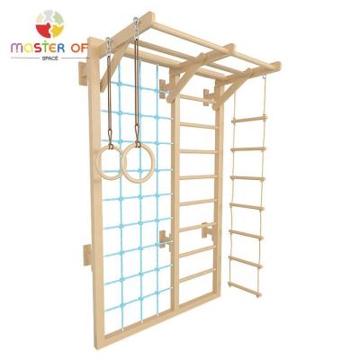 China Best 3 Years+ Kids Gymnastics Gym Wooden Swedish Ladder Wall Set For Home W01D172 for sale