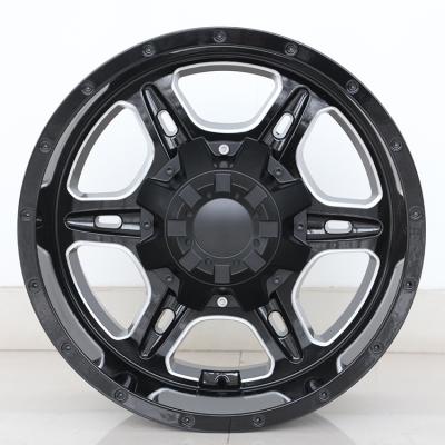 China Wholesale New Design Aluminum Alloy Aftermarket 6holes18 Inch Car Wheel Rim With Black Color for sale