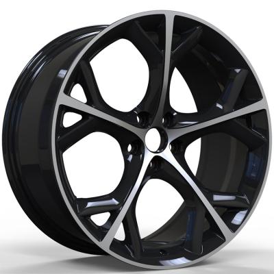 China 19 inch black aluminum 5 spoke forged pcd 6130 wheels rim fit for vw golf, touring car mag wheel 19 inch 5x108 fit for nisasan for sale