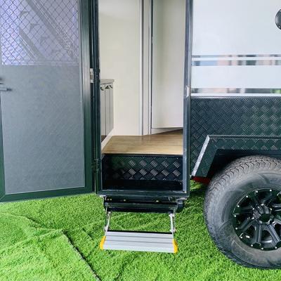 China The width and height are adjustable to fit any type of vehicle. CE good quality electric step foot sliding step for rv and caravan for sale