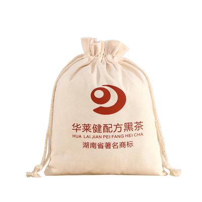 China New Arrivals Recyclable Reusable Handled Canvas Tote Drawstring Bag Custom Logo for sale