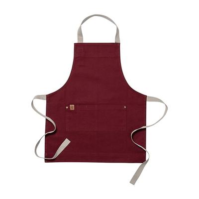 China Drinks / Food Customizd Logo Printed Red High Qulaity Cotton Canvas Kids Aprons for sale