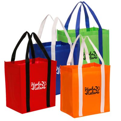 China High Quality Fashion Eco - Friendly Grocery Tote Shopping Bags Promotional Non Woven Custom for sale