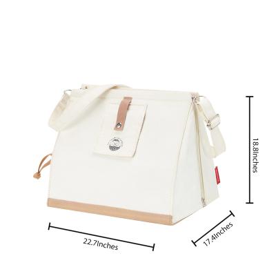 China Other White Canvas Bag Leisure Square Bag Daily Messenger Bag for sale