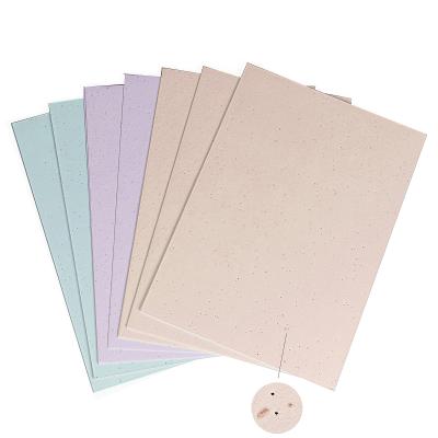 China Biodegradable custom colors available seed A4 paper for printing, writing, making business gifts, implantable seed paper 250gsm for sale