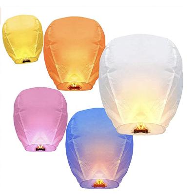 China China Paper Lanterns Sky Lanterns 100% Multicolor Biodegradable Biodegradable Wishing Lanterns To Free In Sky for sale