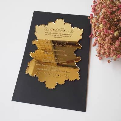 China Europe Wedding Cards Luxury High End Personalized Clear Acrylic Wedding Invitation With Wedding Card Box for sale