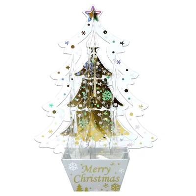 China Europe In-Stock In Seconds Handmade Paper Craft 3D Christmas Cards Shop Christmas Greeting Cards Paper Greeting Cards for sale