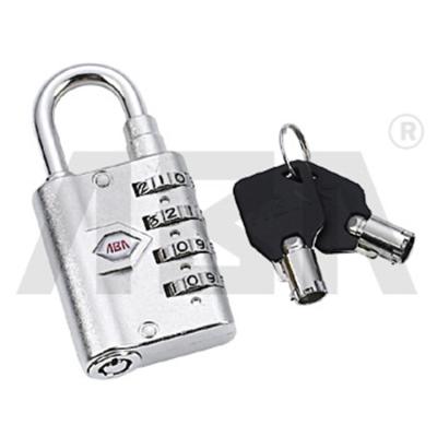 China Security 4 Dials Combination GYM School Master Key Locker Cabinet Door Zinc Alloy Top Padlock for sale