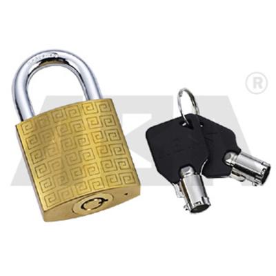 China Security 40mm Outdoor Tri Circle Brass Heavy Duty Polished Solid Brass Padlock for sale