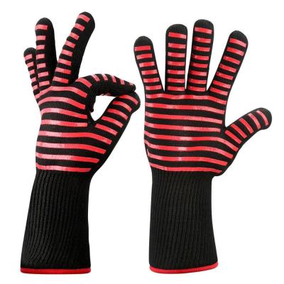 China Oven Gloves GRILL Grill Gloves Heat Resistant Red Silicone Oven Gloves To Withstand Extreme Heat Gloves for sale