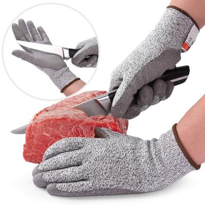 China En388 4543 Anti-Cut Glove PU Coated Abrasion Resistant Cut Resistant Gloves Level 5 Anti Cut Gloves for sale