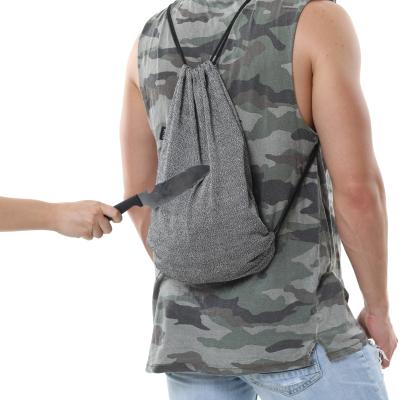 China Newest UHMWPE Anti-theft Fabric Tourist Travel Cut Resistant Bag Anti Cut Cut Proof Drawstring Backpack for sale