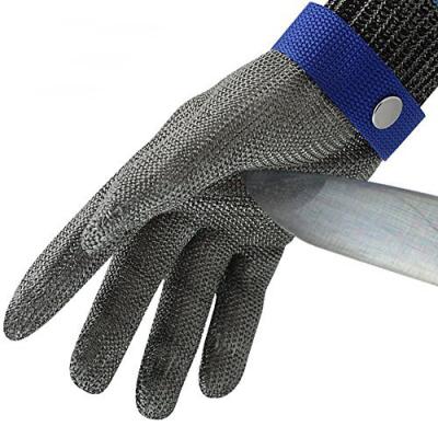 China Stainless Steel Work Glove Stainless Steel Wire Metal Meat Cutting Gloves Stainless Steel Chainmail Gloves Steel Gloves For Sale for sale