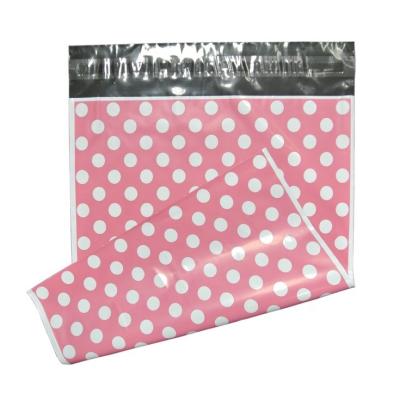 China 11x14 2.5mil Custom Hot Pink Polka Dot Poly Mailers Moisture Proof Custom Poly Mailers Mailing Bags For Shipping Garments for sale