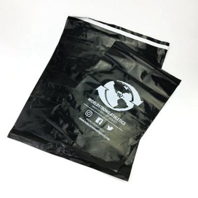 China 2.5mil 12x15in Custom Color Poly Mailers Black Black Moisture Proof Custom Mailing Bags For Clothing T-shirts for sale