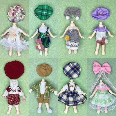 China Girls 1/12 Mini Toy BJD Doll Dress Pants Suit Hat Bag Mini Toys Doll Clothes Accessories Gifts 16cm for sale