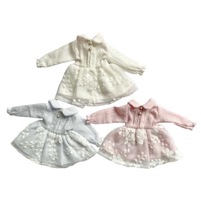 China Mini Toy Baby New BJD 1/6 - Doll Clothes OEM OB11 Long Sleeve Lace With Pearl Doll Shirt Dress for sale