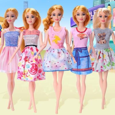 China 11 Inch Mini Fashion Pleated Tutu Skirt Handmade Doll Clothes Girl Handmade Gift Shirt Tops for barbie doll accessories for sale