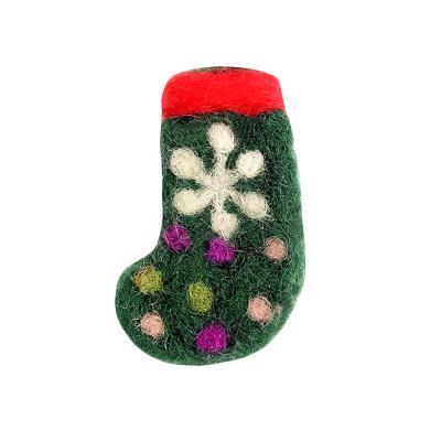 China 4.5CM DIY Handmade Christmas Felt Stockings with Snowflake Embroidery Sewing Pattern for Holidays or Anytime Decor for sale