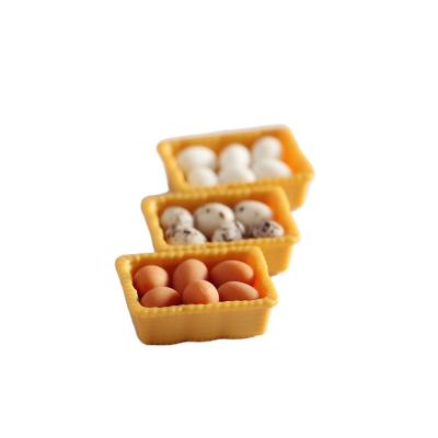 China Toy Wholesale Soft Miniature Dollhouse Mini Eggs and Basket for 1/12 1/6 Scale Dollhouse for sale