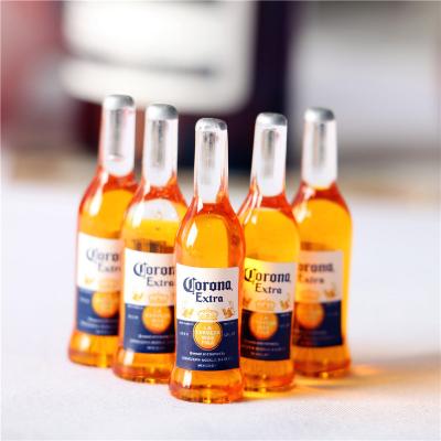 China Toy Wholesale 1:12 Mini Corona Beer Bottle Soft Scale for Miniature Bar Dollhouse Accessories for sale