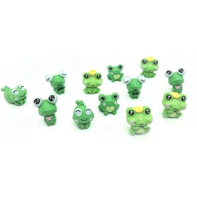 China Decorative Fence Resin Mini Frogs Cute Miniature Frogs Potted Animals Model Fairy Garden Miniature Moss Landscape DIY Craft Ornament for sale