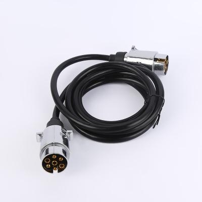 China Used Trailer Truck Metal Plug Extension Cable 7 Core Trailer Connector Plug Cable for sale