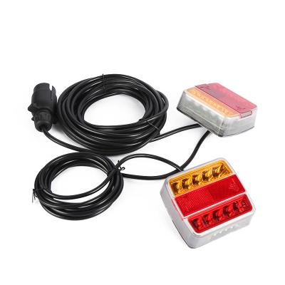 China Trailer Truck Used NO Magnet Led Trailer Lamp Set 7 Pin American Trailer Plug Cable For Truck for sale