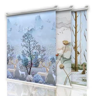 China Solid Color Blackout Embroidery Flame Retardant Ready Made Sunshade Curtain Custom Curtains Embroidered Zebra Curtains for sale