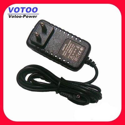 China Adaptador preto 12v 0.5a/1a/1.5a da alimentação de DC da C.A. da luz com comparecimento do tempo da impressão digital à venda