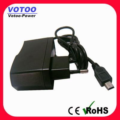 China 5V de Adapter van de de omschakelingsmacht van gelijkstroom 2A met de EU-stop, externe wisselstroomadapter Te koop