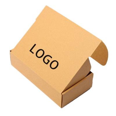 中国 Disposable Cardboard Custom With Logo Product Gift Small Paper Mailer Packaging Kraft Shipping Box 販売のため