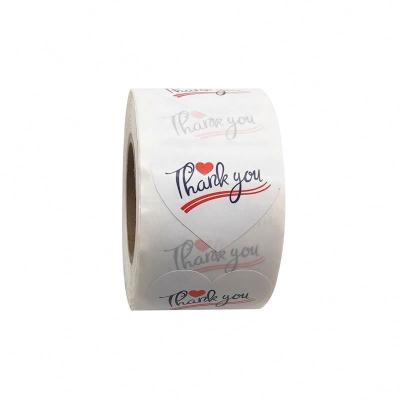 Cina Custom Heat Sensitive Thank You Adhesive Stickers Label , Printing Thank You For Your Purchase Stickers in vendita