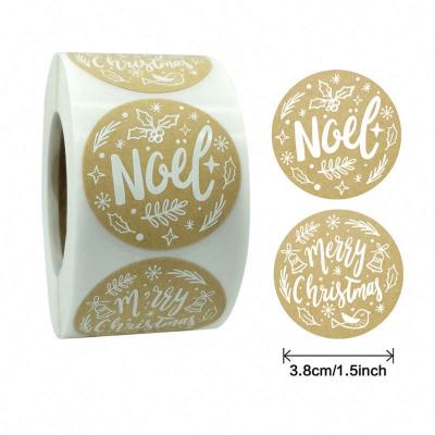 China Wholesale Custom Waterproof Christmas Roll Sticker Hot Label Style Holiday Decoration Wrapping Paper Te koop