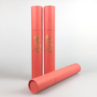 China New Products Recycled Materials Manufacturer's Direct Selling Custom Poster Red Extended Paper Tube for sale