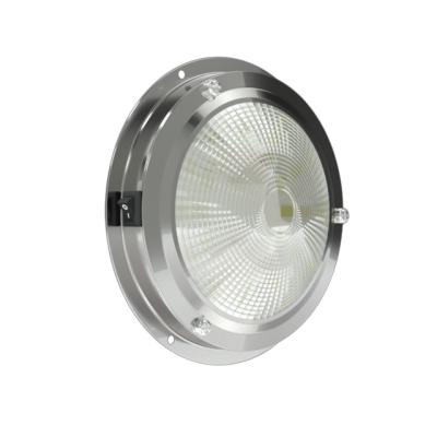 China Interior Lighting SUS 316 3W IP67 Waterproof 12 Volt RV Interior Ceiling Dome Lights With On Off Switch for sale